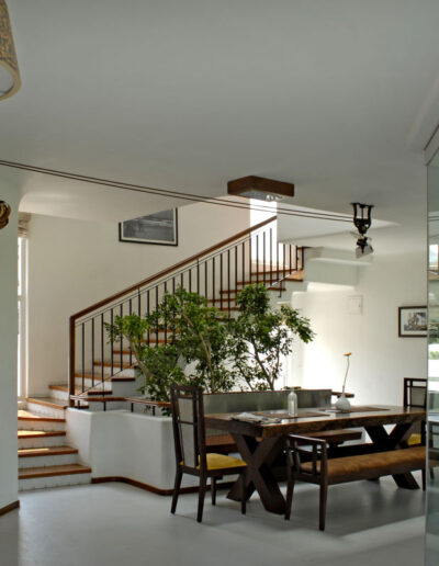 White and Wood Villa Interiors 12